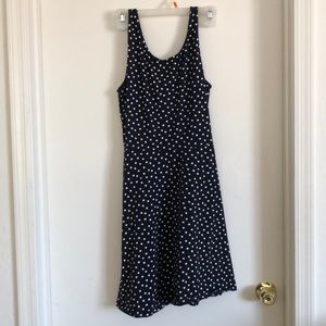 H&M Dark Navy Poke o Dot Dress